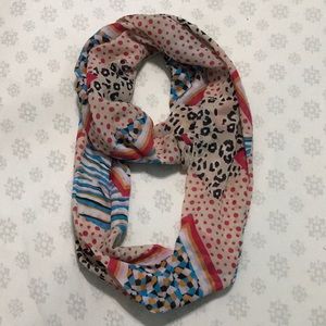 Multi colored infinity scarf